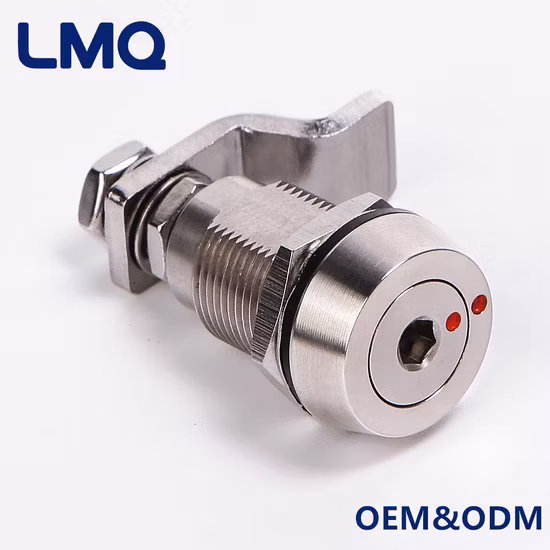 SUS 316 ステンレス鋼産業用電子機器キャビネット調節可能な 4 分の 1 回転ハンドル圧縮キャビネット ロック ATM ドアシリンダー地下鉄ゲート用