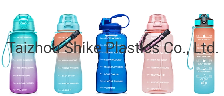 1/2 Gallon 1 Gallon Large Capacity Motivational Tritan Plastic Sport Gym Water Bottle with Time Marker