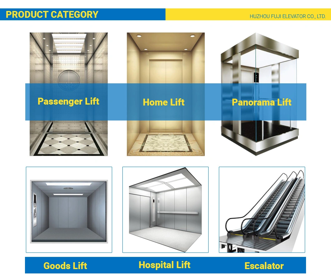 Passenger Elevator Lift with FUJI Brand Small Sightseeing Home Elevator Lift or Panoramic Glass Elevators in China Own Factory